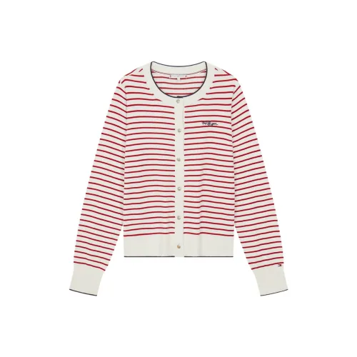Tommy Hilfiger Красные и белые полосы 04Z Женские Трикотажные