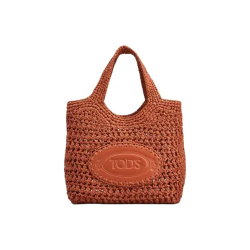 TOD'S Raffia Viscose Bag Mini Women's Orange TOD'S Рафия Вискоза Сумка Мини Женская Оранжевая