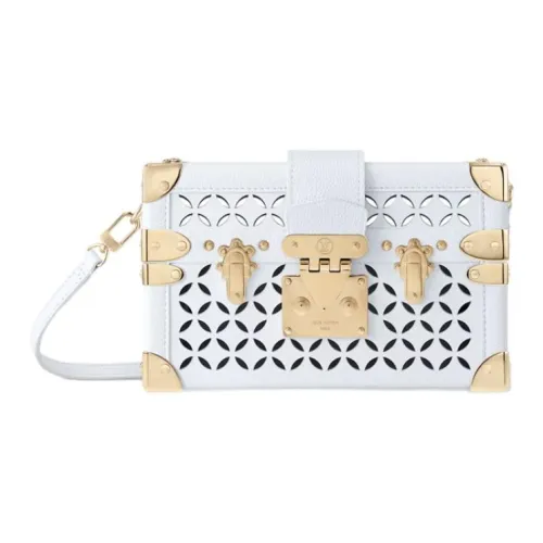 LOUIS VUITTON PETITE MALLE Корова Кожа Вечерняя Сумка Сумка через плечо Женская Белая