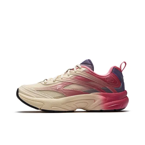 FILA FUSION Светлый Trail Обувь Беговые кроссовки Низкий Топ Бежевый Красный Женский