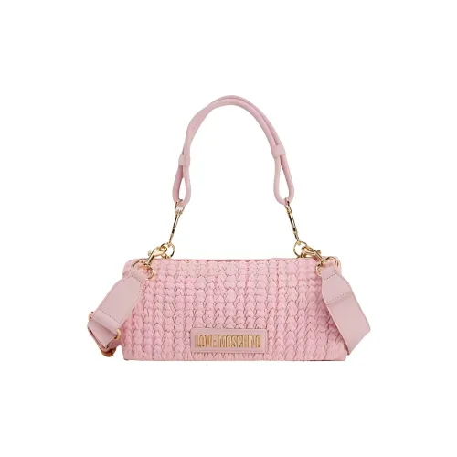 LOVE MOSCHINO Сумка через плечо из ткани маленькая женская пастельно-розовая