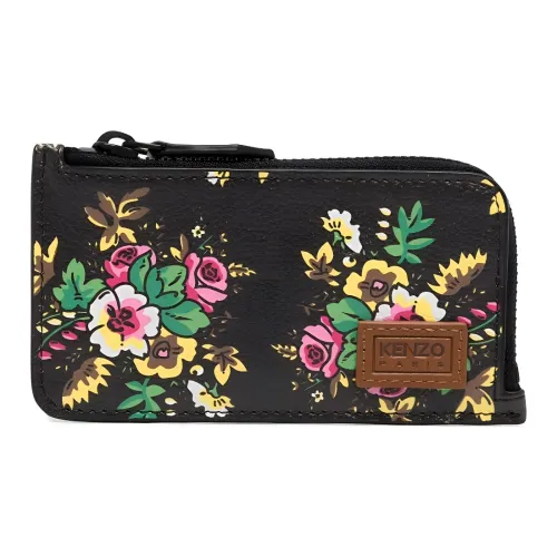 KENZO Полиуретан Кошелек Держатель для карт Стандартный Унисекс Черный