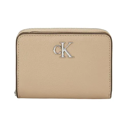 CALVIN KLEIN Телячья кожа Кошелек Средний Женские Керамика Цвет