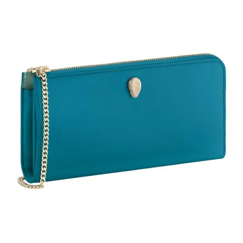 BVLGARI Serpenti Forever Кошелек из коровьей кожи стандартный унисекс синий