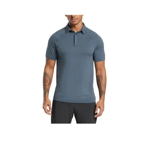 GYMSHARK Бесшовное Поло Поло Мужское Синее