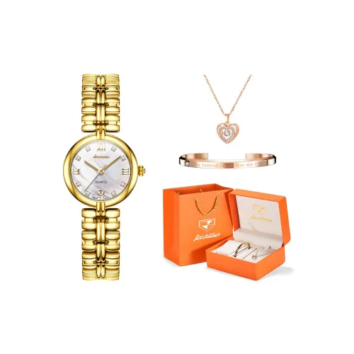 Jin Shi Dun Snake Bone Collection Кварцевый механизм ремешок из нержавеющей стали женские часы белый циферблат