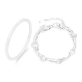 Двойное кольцо Shadow комплект (белый)