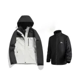 Теплый Белый и Черный (3-в-1 Флисовая Подкладка)