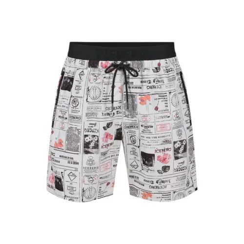 Айсберг Белый Мужские Пляжные Шорты