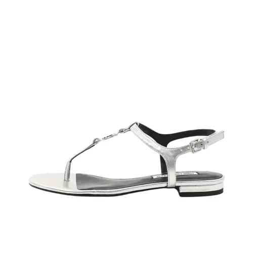 KARL LAGERFELD One Ремень Сандалии Женские Серебряные