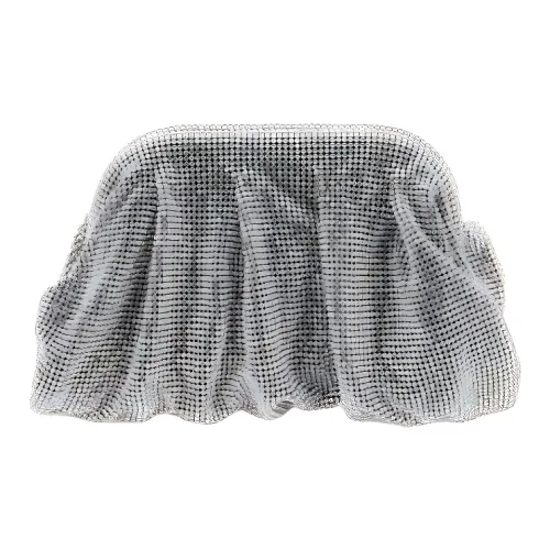 BENEDETTA BRUZZICHES Кристальный Сетка Клатч Женская Серебряный