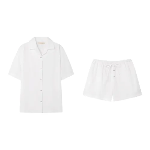 CICADAHOME Летний комплект пижам Женские 2 штуки белый