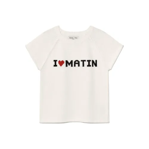 MATIN KIM Белые Женские Футболки