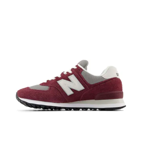 New Balance NB 574 Амортизация и Дышащий Низкий Топ Повседневные Беговые Кроссовки Унисекс Бордовый Яшма