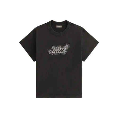 KITH Рукав с оборванным плечом T-рубашка Женская Черная