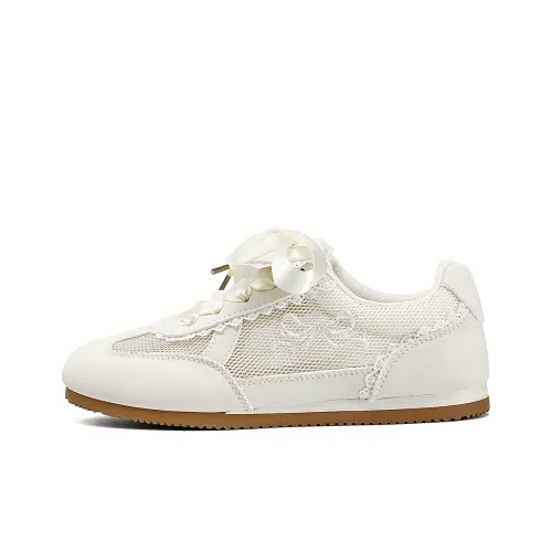 La Chapelle Противоскользящий и Износостойкий Rebound Дышащий Низкий Топ Повседневная Обувь Женская Бежевая