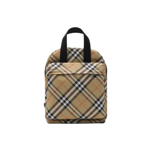 Burberry Пеленальный Рюкзак В Клетку Текстильные Ручки Регулируемые Наплечные Ремни Застежка-молния
