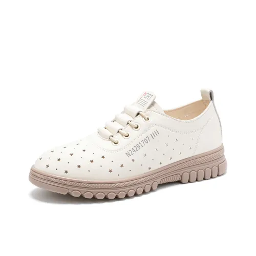 Reivanti Дышащий Низкий Топ Casual Женский Бежевый