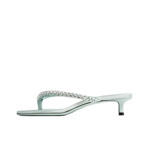 Jimmy Choo Шлепанцы 3,5 см Женские Светло-бирюзовые