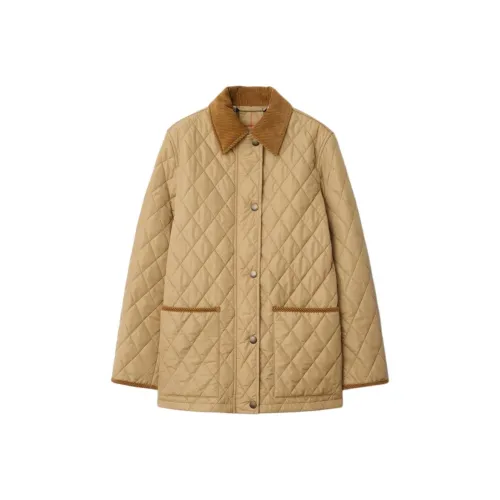 Burberry SS25 Хлопковый пуховик Женский Бежевый