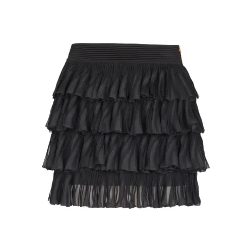 BALMAIN SS25 Повседневные короткие юбки Женские Черный