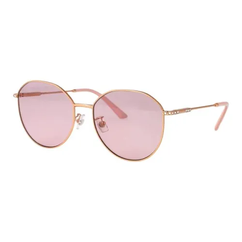 Jimmy Choo Стальные круглые солнцезащитные очки женские розовое золото
