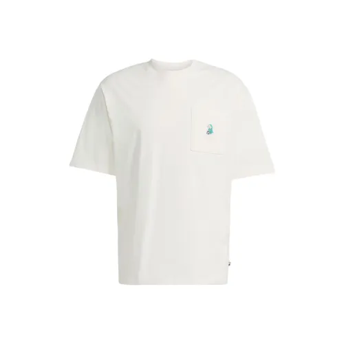 Adidas SS25 DOG Футбол Накладной карман Футболка Футболка Мужская Нефритовый Белый