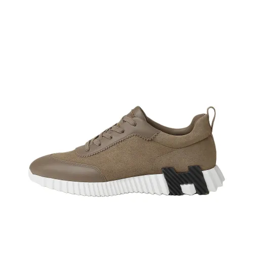 HERMES Bouncing Low Топ Повседневная обувь Мужская Темно-умбровая