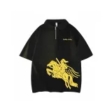 Чёрный с золотым текстом.