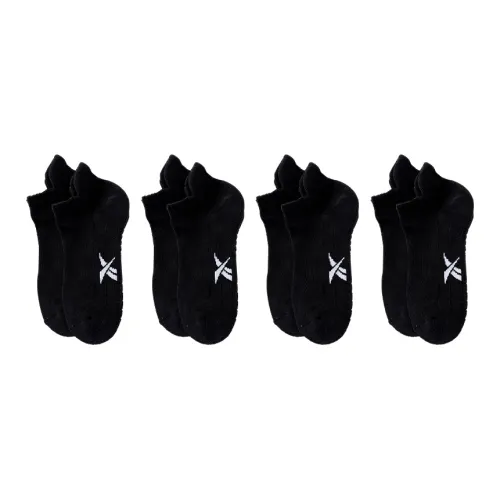 Reebok совместный бренд [4 упаковки] Черные мужские носки No Show