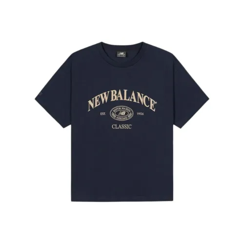 New Balance совместная футболка T Унисекс Морской синий