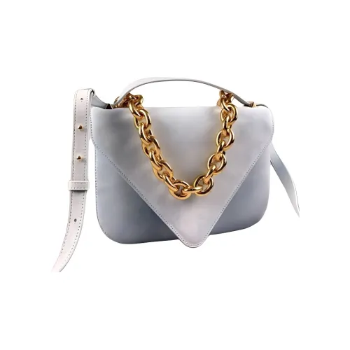 Bottega Veneta MOUNT Замша Конверт Сумка Сумка через плечо Сумка на плечо Женская Белая Серый