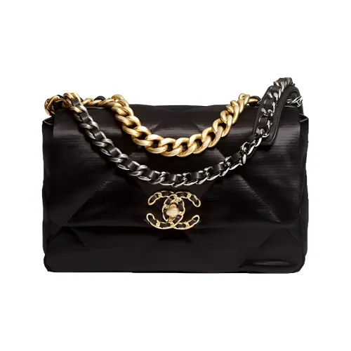 CHANEL 19Bag21K Winter Овчина Сумка с клапаном Сумка через плечо Сумка Женская Черная