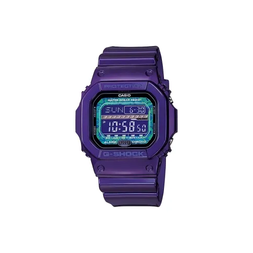 CASIO G SHOCK Collection Кварцевый механизм Смольный ремешок Часы Мужские Фиолетовый циферблат часов