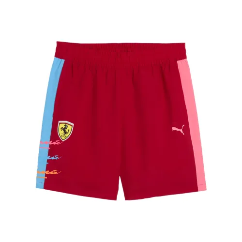 PUMA SCUDERIA FerrariMIAMI Повседневные шорты Мужские Темно-малиновые