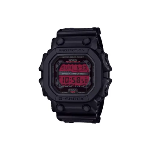 CASIO GXW GX 56 Collection Кварцевый механизм Смольный ремешок Часы Унисекс Красный циферблат