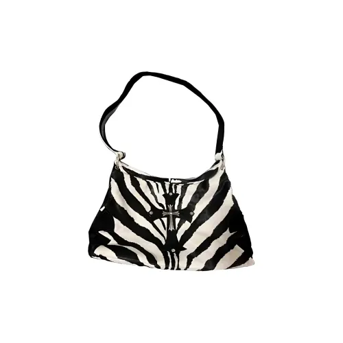 Chrome Hearts Замша Курица Блок Сумка Сумка на плечо Сумка через плечо Женская Черный Белый
