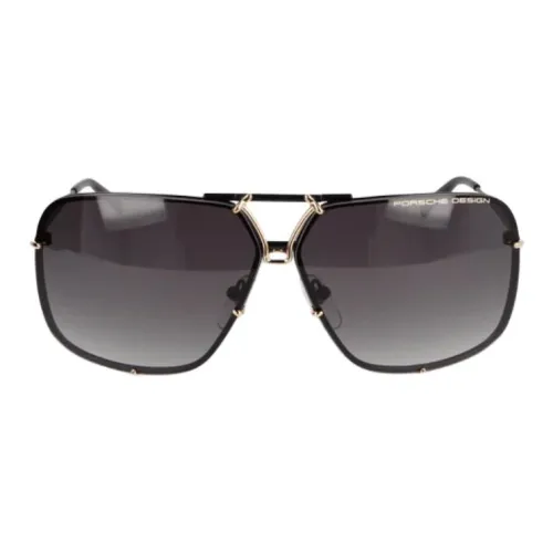 PORSCHE DESIGN Металл Aviator Солнцезащитные очки Унисекс Черный