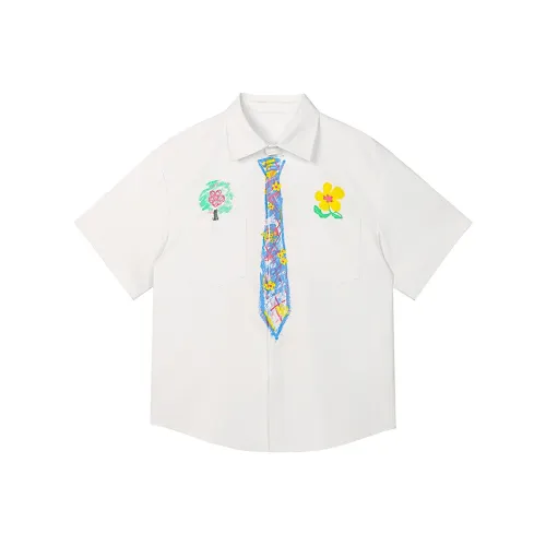 COMGM Белая унисекс рубашка