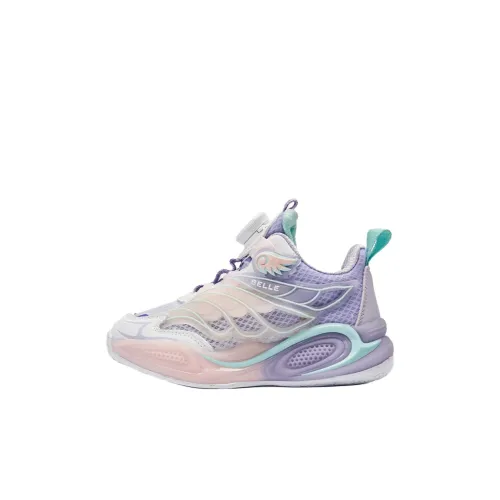 Белль Slip-resistant Anti KICK Abrasion-resistant MID Топ Детские Баскетбольные Кроссовки Детские