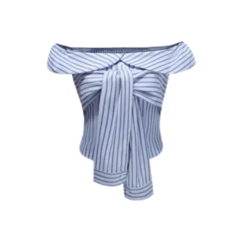 EMDPN Небесно-голубой Женские Рубашки