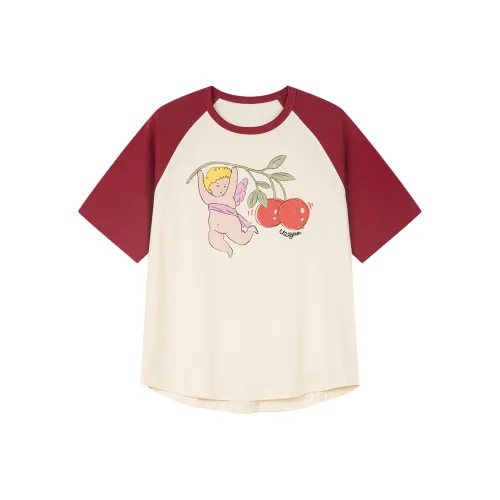 UOOYAA Экрю Женские Т-рубашки