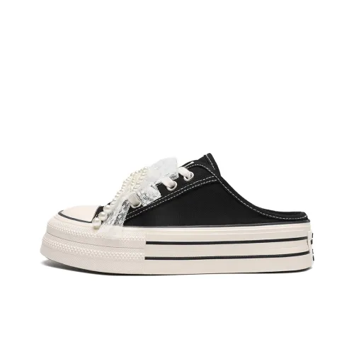 ZHR Резиновая подошва Тихий Abrasion Resistant Домашние тапочки Женские Черный