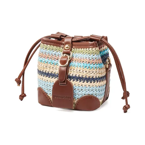 Joy Mario Ткань Синтетическая кожа Сумка-ведро Сумка через плечо Женская Многоцветная