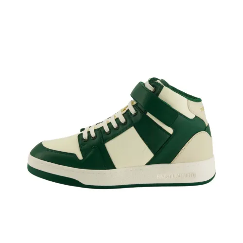 SAINT LAURENT LA High Топ Скейтборд Кроссовки Мужские Зеленый Белый