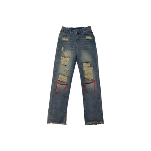 YOUSEKOO Винтажные синие унисекс джинсы