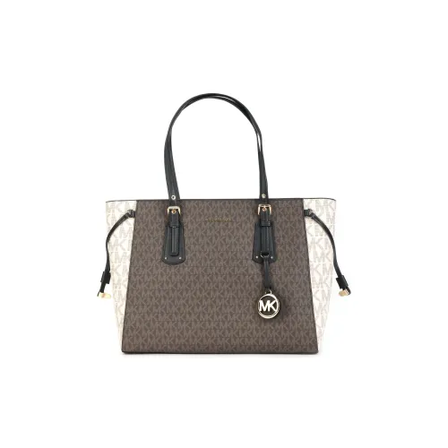 MICHAEL KORS Voyager Холст Тоут Сумка Сумка для покупок Сумка Женская Коричневая Ваниль
