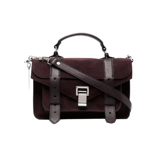 PROENZA SCHOULER Замша Телячья кожа Сумка Сумка через плечо Сумка через плечо Маленькая Женская Бордовая