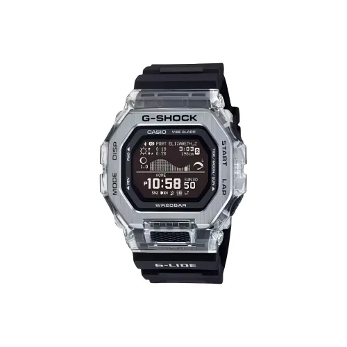 CASIO GBX 100 Collection Кварцевый механизм Смольный ремешок Часы Унисекс Черный циферблат