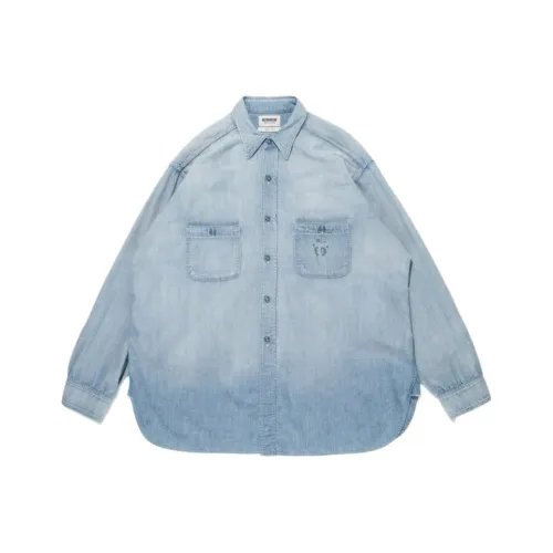 Bowwow SS25 USN sailors Шамбре Рубашки Рубашка Унисекс